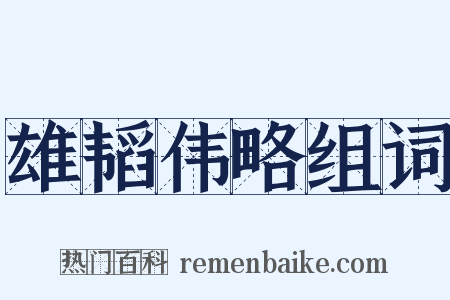雄韬伟略组词是什么意思的图片